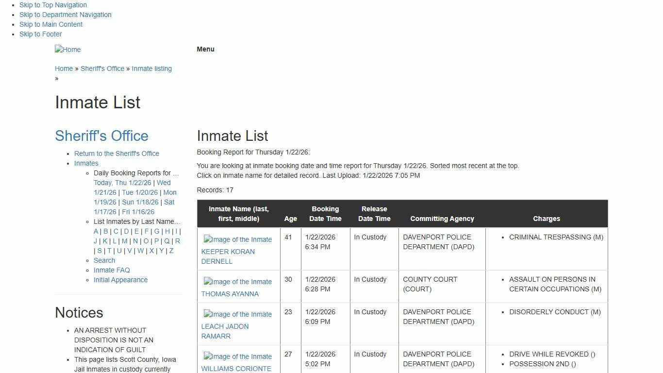 Inmate List